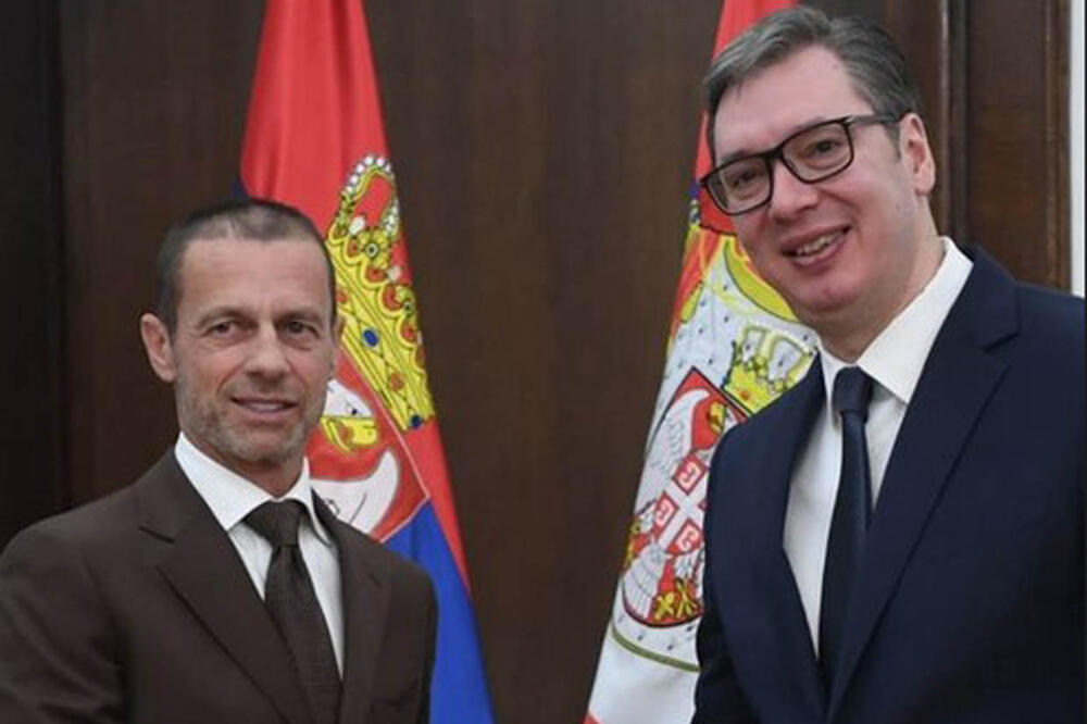 Predsednik Srbije Aleksandar Vučić ugostio prvog čoveka UEFA Aleksandra Čeferina